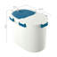 Blue；White Food Storage Container With Snap On Lid