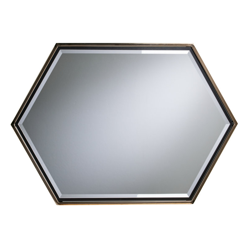 Metal Hexagon Wall Mirror