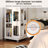 4 All Rotating Bookshelf With 360 Wheels, New Style White, Arc-Shaped Corners, Space Design, Simple Installation & Spacious Easy To Up-123378912