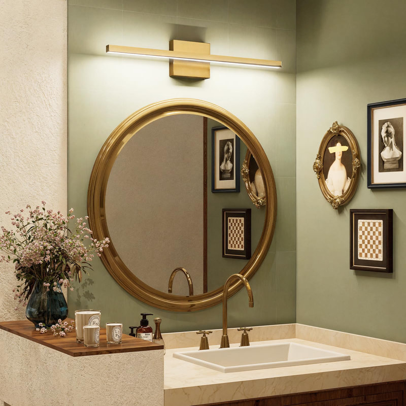 Lumière de meuble-lavabo de salle de bain, luminaire de salle de bain à intensité variable de 5 W à intensité variable de 14 W au-dessus du miroir, lumière de meuble-lavabo