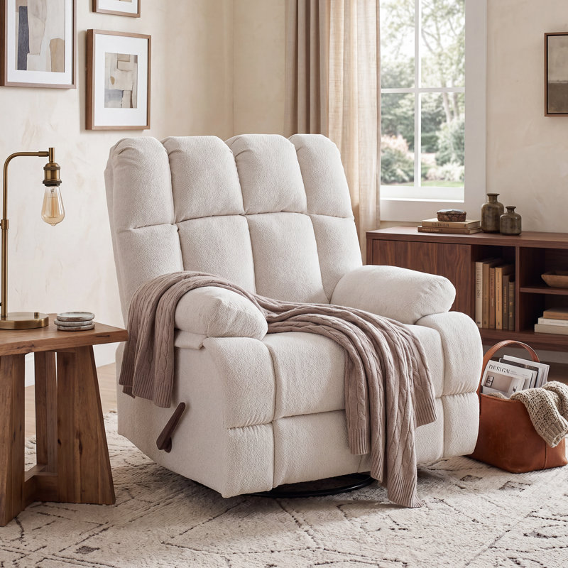 Fauteuil inclinable Zeno, Chenille beige