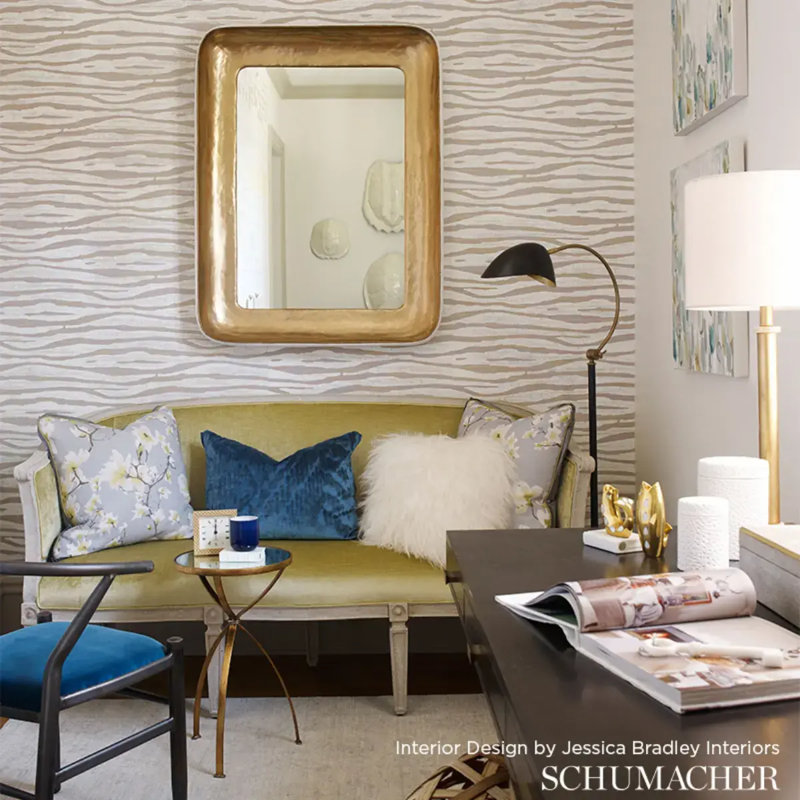 Schumacher x Celerie Kemble Ripple Sisal Wallpaper