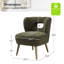 Chaise d'appoint rembourrée en bois Corinne-497856898