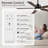 48 Inch Contemporary Indoor LED Ceiling Fan With Light, Remote Control, Dual Mounting Options, Dual Finish Blades, Reversible Motor