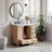 Ariel Cambridge 36 In. Right Offset Vanity With 2 In. Carrara Marble Countertop-109078705