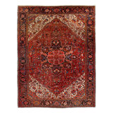 Rust Persian Hand Knotted fine Heriz 11'2"X 14'2"