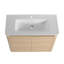 Meuble-lavabo autoportant 40 po avec lavabo en céramique et 2 portes à fermeture en douceur, emballage KD, contreplaqué-130627731