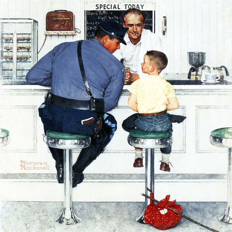 Norman Rockwell - Wrapped Canvas Painting, 101cm H x 101cm W x 3.81cm D