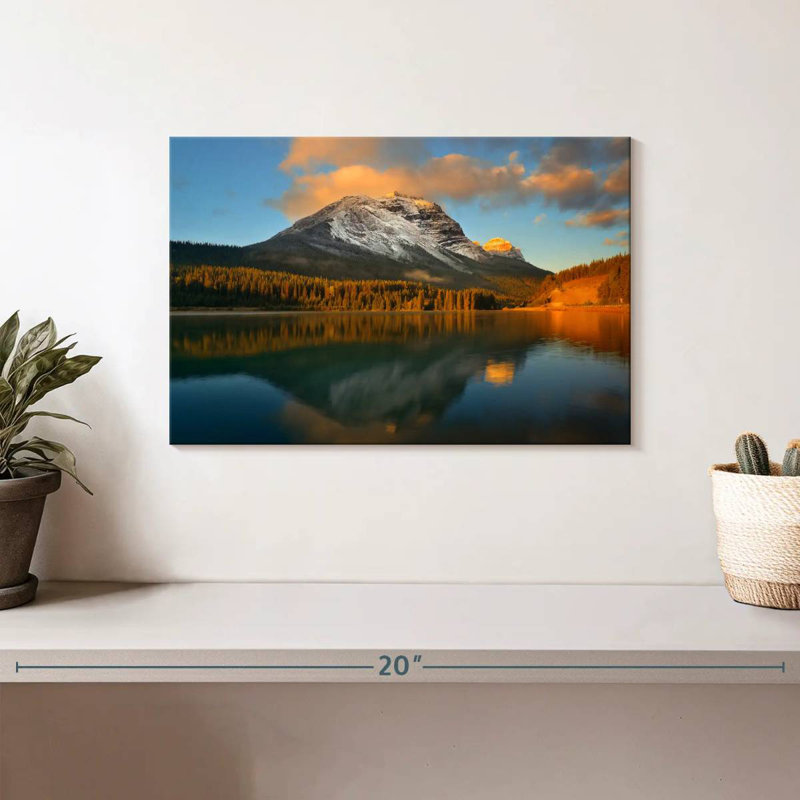 Coucher de soleil sur la montagne Alvord Banff, H 8 po x l 12 po