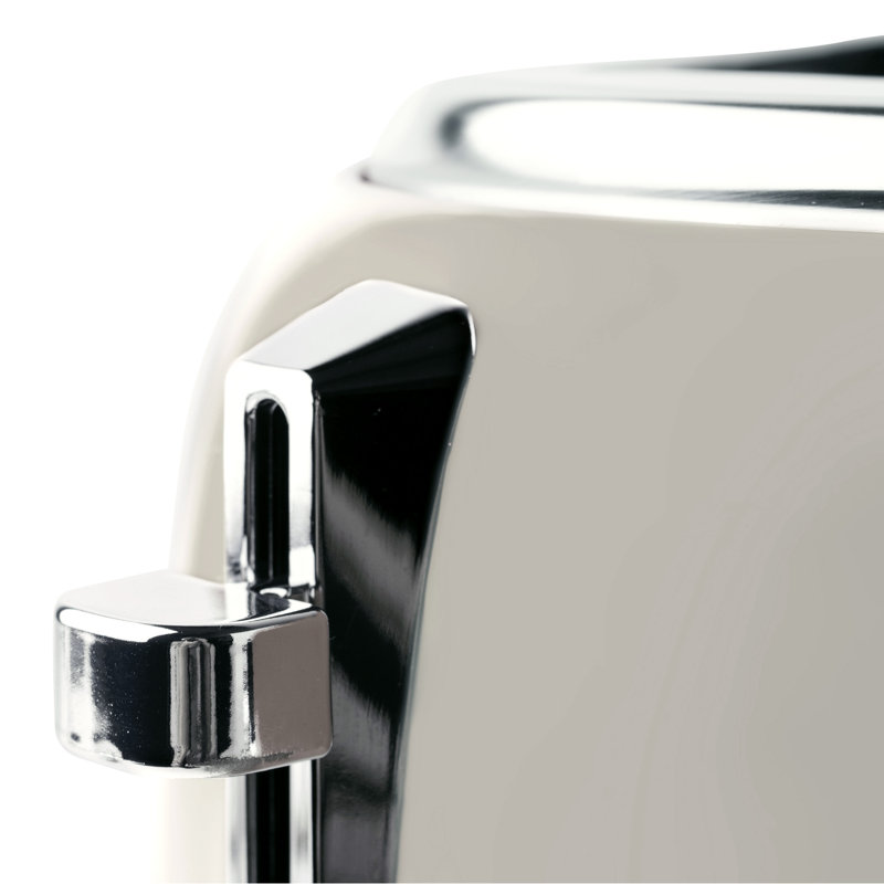 Putty Stainless Steel 4-Slice Wide Slot Toaster with Crumb Tray