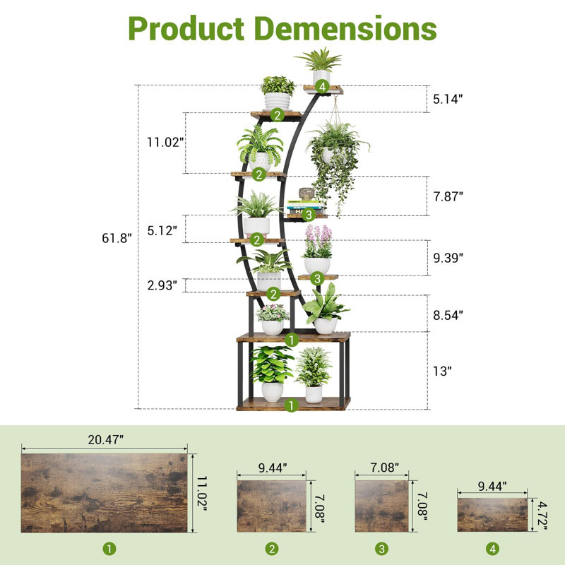 Support pour plante à 9 niveaux