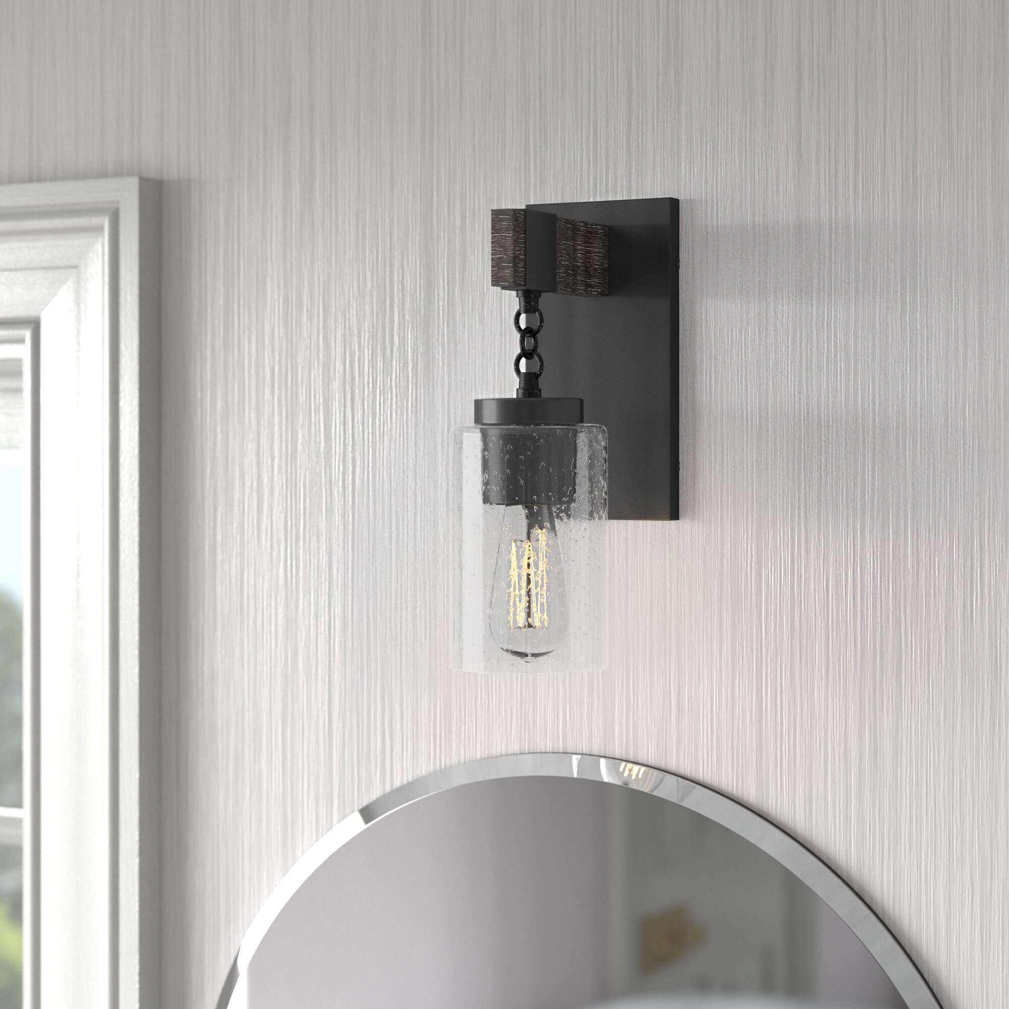 Lanning 1 Light Armed Wall Sconce