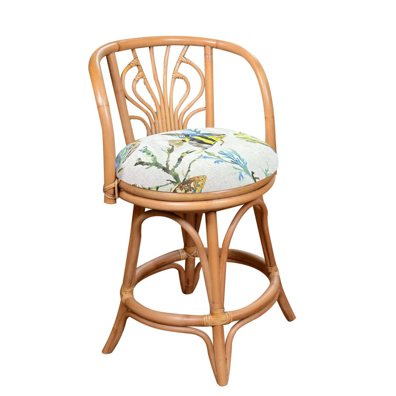 Tabouret de bar et de comptoir Conagh, Tabouret de comptoir (siège d’une hauteur de 24, Miel antique