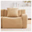 Canapé d'appoint sans accoudoir avec coussin en tissu Teddy Camel, siège simple modulaire-129512908-129512910