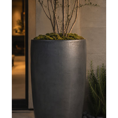 21 po. Vase Calypso - Gris anthracite