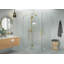 Halo 54 in. x 44 in. x 78 in. 90-degree Fully Frameless Glass Hinged Shower Enclosure-850331077