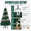 COMHOMA Christmas Tree 6ft, Artificial Christmas Tree with 800 Tips Xmas 180CM Green-134591828