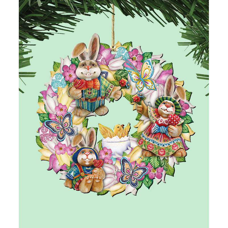 Ornement de pâques arbre de noël en forme de lapin