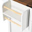 Îlot de cuisine avec 5 roulettes universelles et porte-serviettes, 53,5 po x 29,05 po x 36,5 po, 53,5 po x 29,05 po x 36,5 po, plateau à grain de bois pour la salle à manger-1636559931