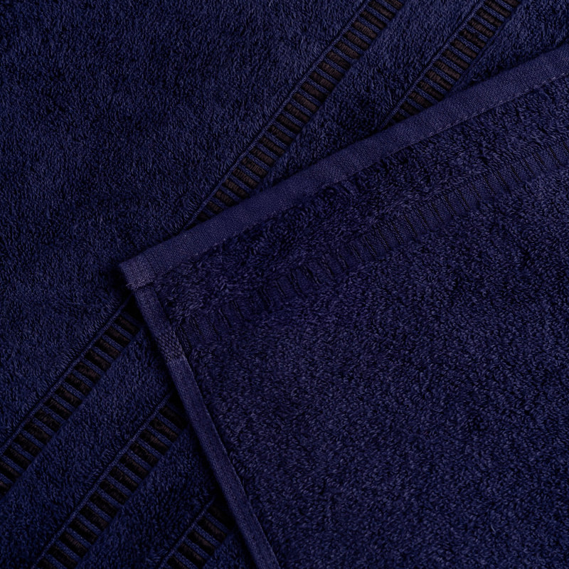Ensemble de serviettes de bain 100% coton turc doux et absorbant, Bleu marine
