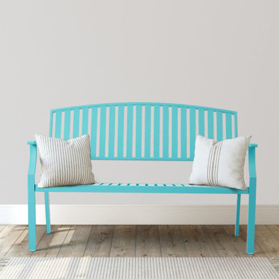 52"W Modern 3-Person Outdoor Bench - Lightweight Aluminum, Weatherproof & Rust-Free Patio Bench for Garden, Porch, Yard or Park (660lb Capacity) by Ivy Bronx
