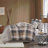 7 Piece Herringbone Comforter Set Neutral Queen-127671240