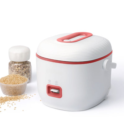 Mini cuiseur à riz, 1 tasse et 2 tasses de petits appareils de cuisson à vapeur avec revêtement antiadhésif, rose