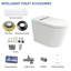 Toilette à bidet allongée à fixation automatique au sol avec hauteur de chaise 1,28 GPF pour salle de bain (siège inclus)