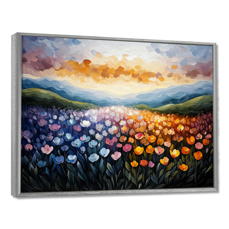 Griffen - Landscapes Large Wall Art, Argent argent, Cadre flottant, H 16 po x l 32 po