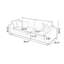 Canapé standard en velours blanc crème-129873649