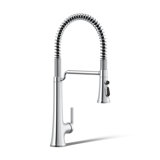 Kohler Tone Single Handle Semi-Professional Pre-Rinse Kitchen Sink Faucet with Three-Function Pull Down Sprayer