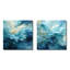 Ciacci - Ensemble de 2 collages carrés à spirales abstraites-101858859-101858861