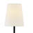2-Light Left Hand White Linen Wall Sconce-2117364251