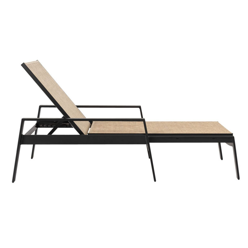 Hudson Outdoor Chaise Lounge, Graphite, Pewter