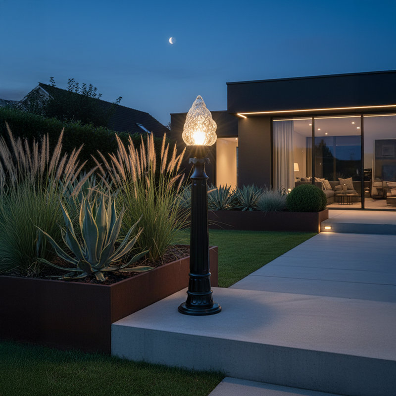 Regalia Flame Cap Outdoor Floor Lamp / Post Light