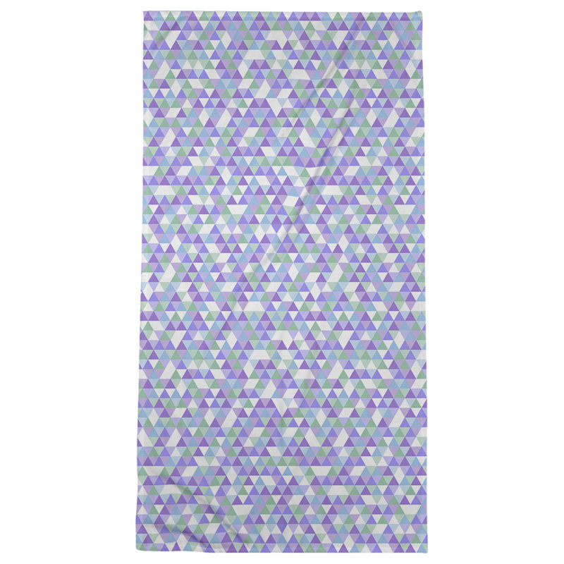 Serviette de bain triangulaire katelyn elizabeth, Bleu / Mauve