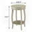 Antique White Round Side Table with Bottom Shelf and Cabriole Legs-552161787