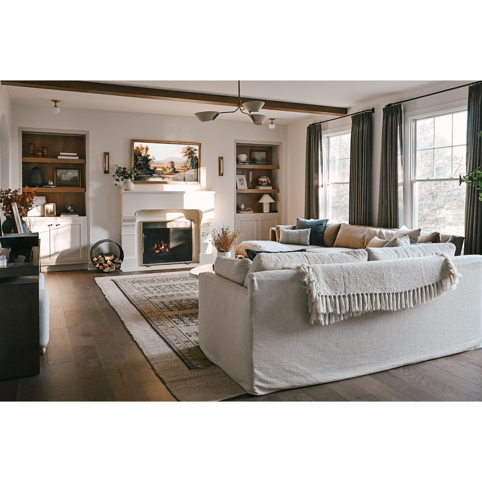 Sacramento 3 Light Chandelier, Beige