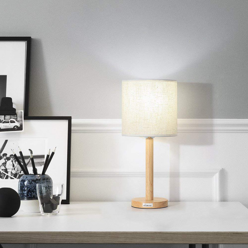 Lampe de chevet brun clair 16 po