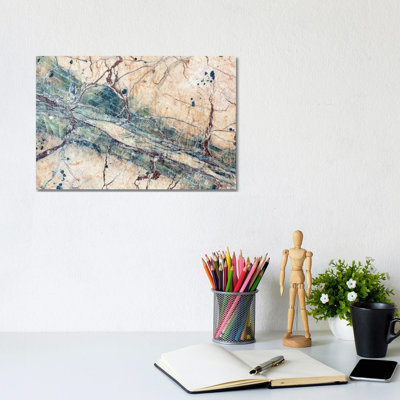 Usa, California. Detail Of Cut Slab Of Marble Rock. 1 Piece Wrapped Canvas Painting