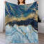 Jeté de lit en marbre Marble Blue-128930352
