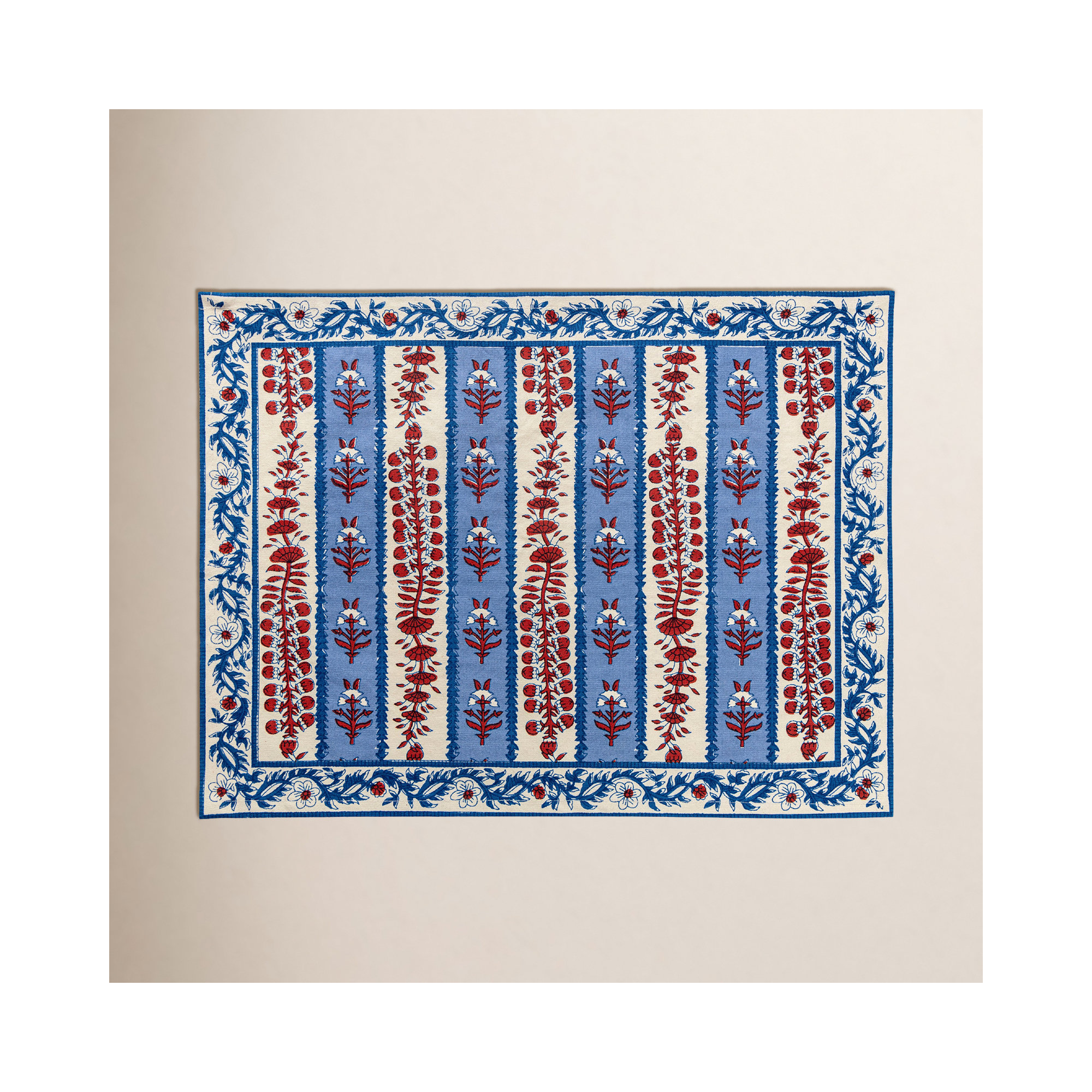 Charlemont Placemat 15" x 18", Red/Blue