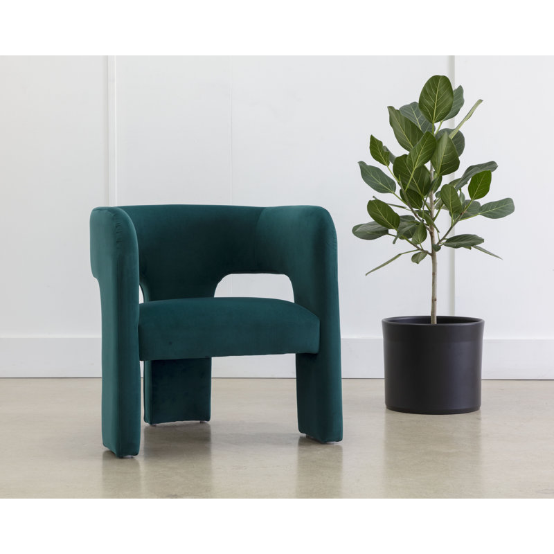 Lounge Chair, Gold Polyester