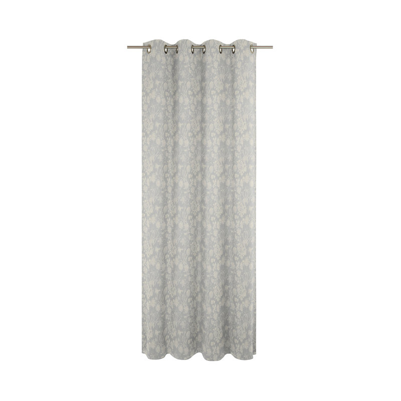 Micheal Cotton Room Darkening Curtain Single Panel, Black, 145cm Width x 145cm Drop