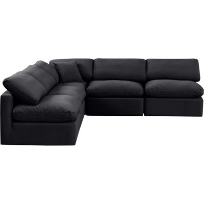 Itala Velvet L-Shaped Sectional Reversible