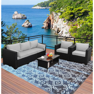 Outdoor Area Rugs for Patio 5x8FT, Teal Blue Gray Green Fish Scales  Entryway Rug Carpet Doormat, Large Floor Mat for Porch, Backyard, Apartment