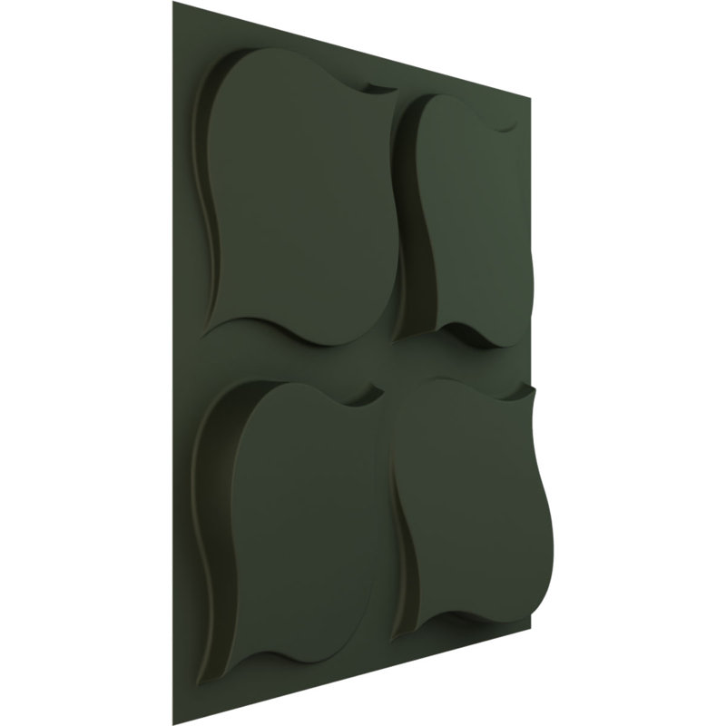 Panneau mural 3D 19,63 "x 19,63" en noir (paquet de 12), Vert