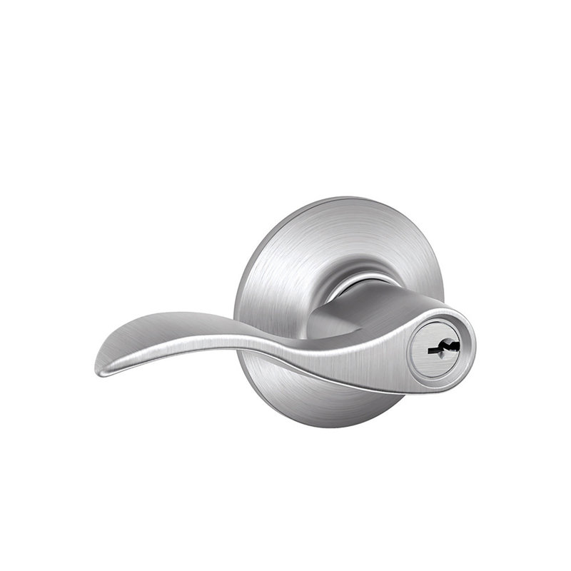 Verrou d'entrée à clé Accent, Chrome satiné
