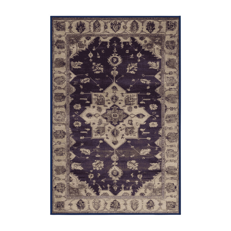 Tapis mauve lavable à la machine, Rectangulaire 2 pi x 3 pi