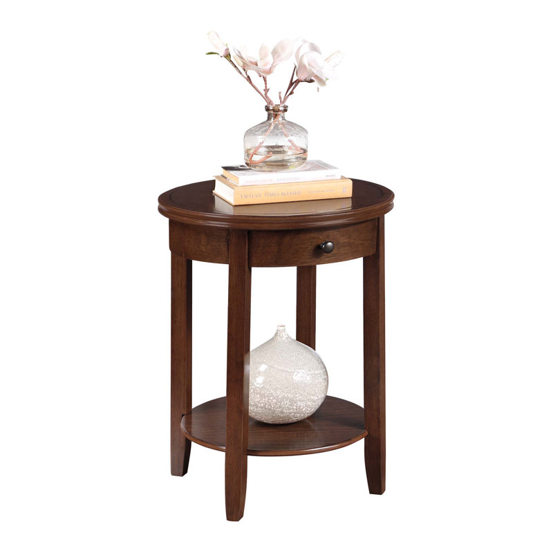 Carbin 1 Drawer End Table with Shelf, Espresso
